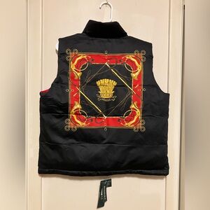 NEW Lauren Ralph Lauren LRL Equestrian Reversible Puffer Vest Size L